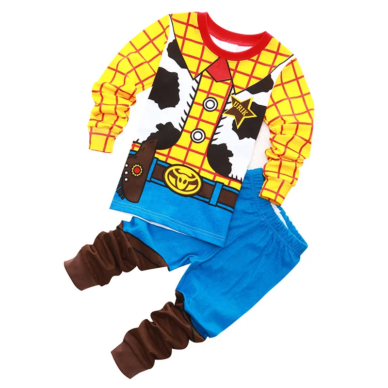 Pijama de Toy Story para niños, ropa de dormir de algodón, Woody, Tracey, Buzz Lightyear, disfraz de Halloween, Jessie, verano y otoño