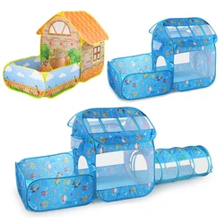 Tente Pop-Up Pliante avec Tunnel pour Enfant, Jardin, Piscine à Balles, Cadeau pour Garçon et Fille, 1 Pièce