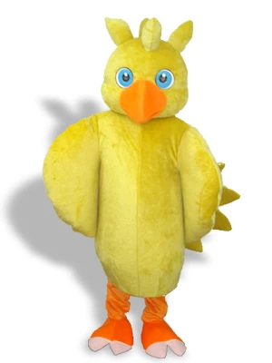 Profissional de pelúcia pouco galo amarelo mascote traje adulto festa aniversário fantasia vestido halloween cosplay roupas natal