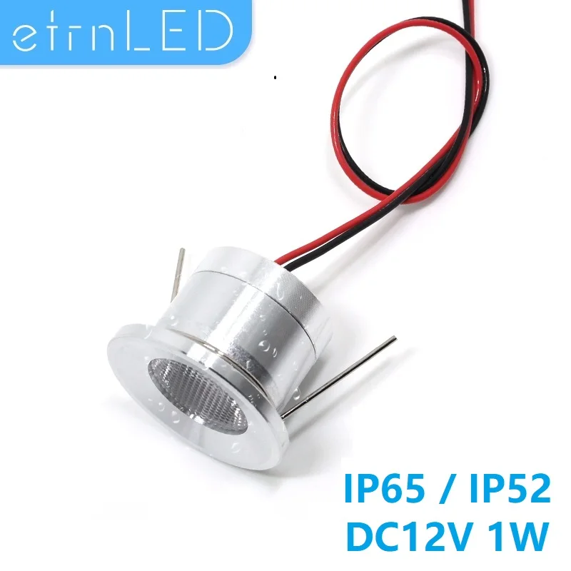 etrnLED Outdoor Waterproof Led Sauna Lamp 12V Volt Mini Spot Light 1W Recessed Ceiling Focus Bathroom Kitchen Showcase IP65