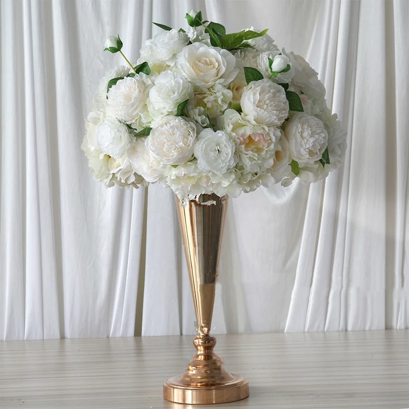 15pcs)40cm tall)Weddings Use and Iron Metal Type gold candelabra flower bowl centerpieces AB0658