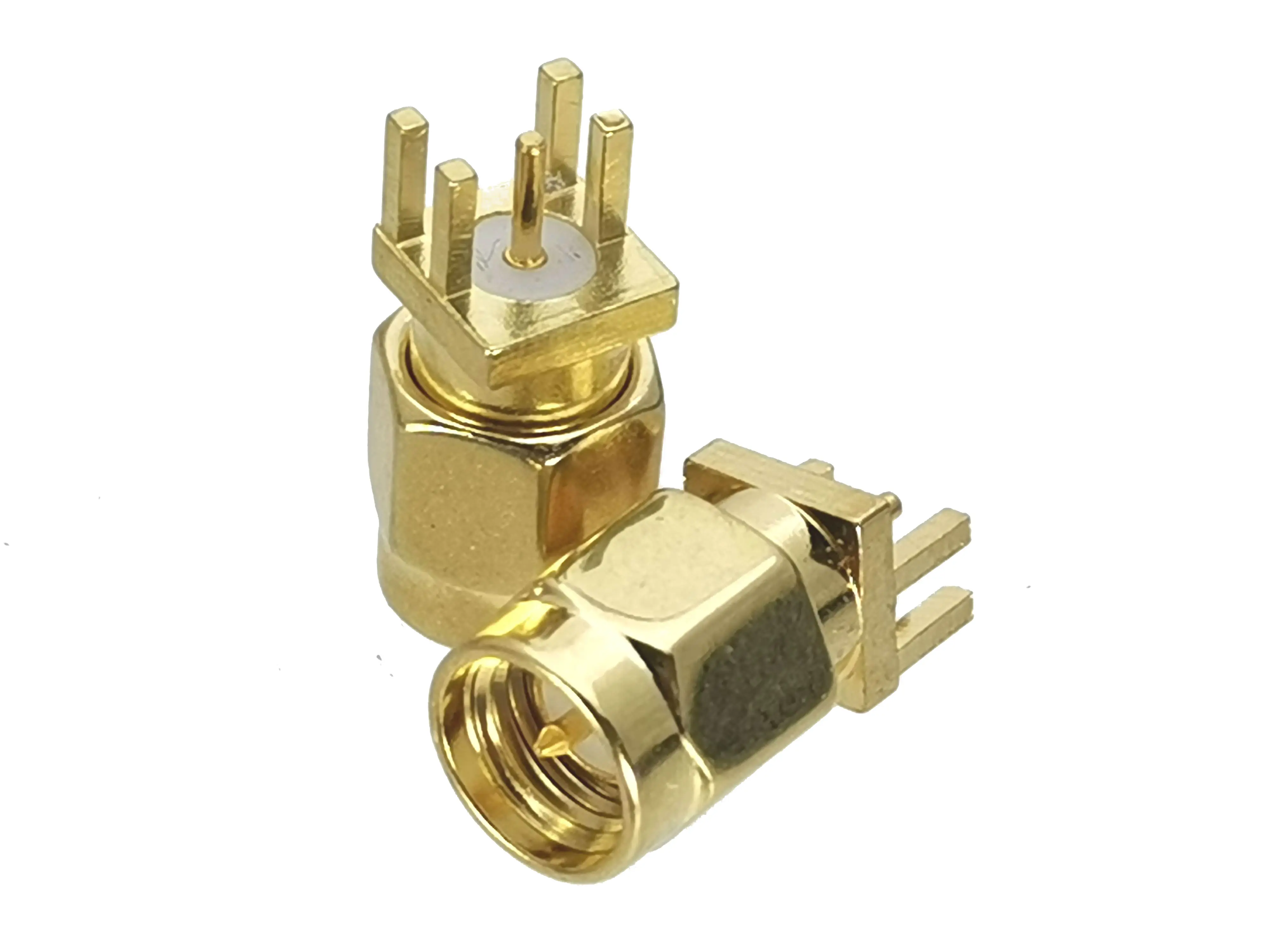 10pcs connector SMA male Plug solder PCB clip edge mount straight Wire Terminals