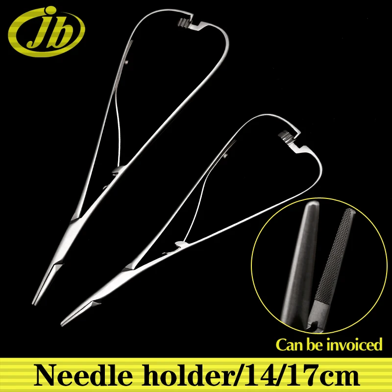 needle-holder-14-17cm-empiecement-stainless-steel-surgical-operating-instrument-medical-tools-needle-carrier