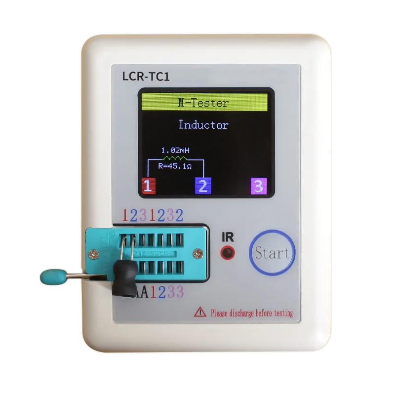 2017 Tester próbnik elektroniczny trioda dioda TFT miernik pojemności LCR ESR NPN PNP MOSFET LCR-TC1 1.77 cal TFT darmowa wysyłka