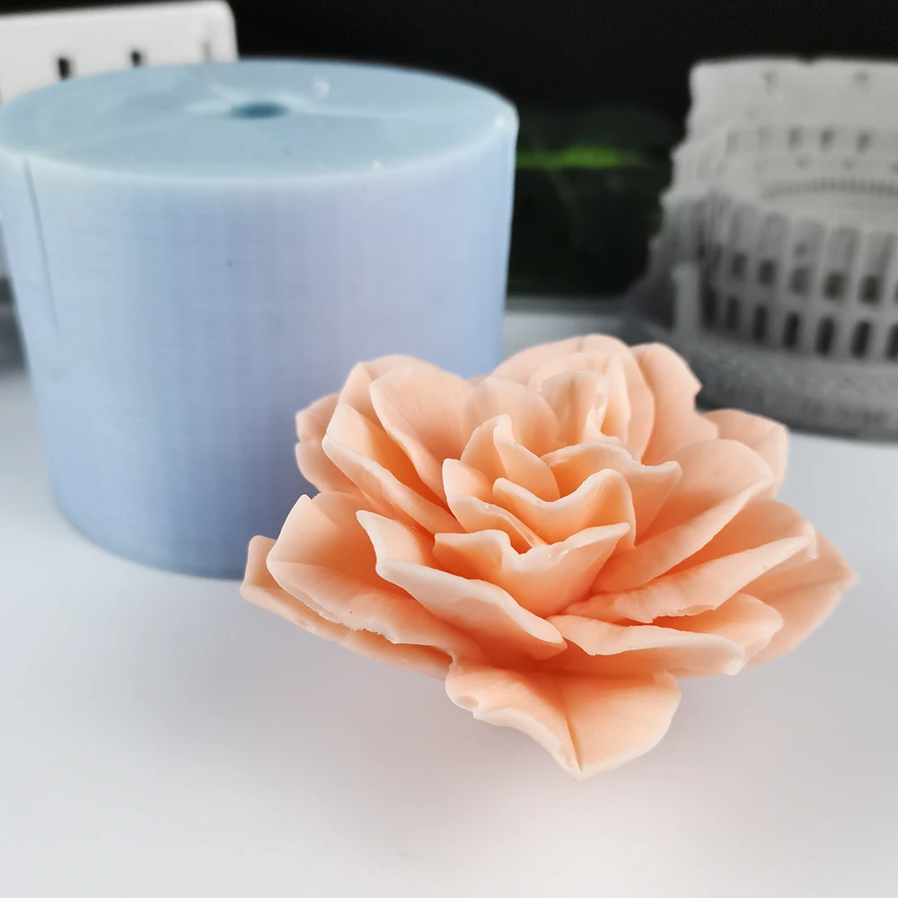 HC0290 PRZY Flowers Molds Silicone Rose Flower Soap Mold Decoration Plant Molds Candle Moulds Bouquet Making Mould