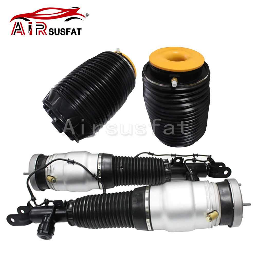 4pcs Front Air Damper Suspension Shock Strut + Rear Air Spring Bag For Hyundai Equus Genesis 54605-3N505 54606-3N505 55350-3M501