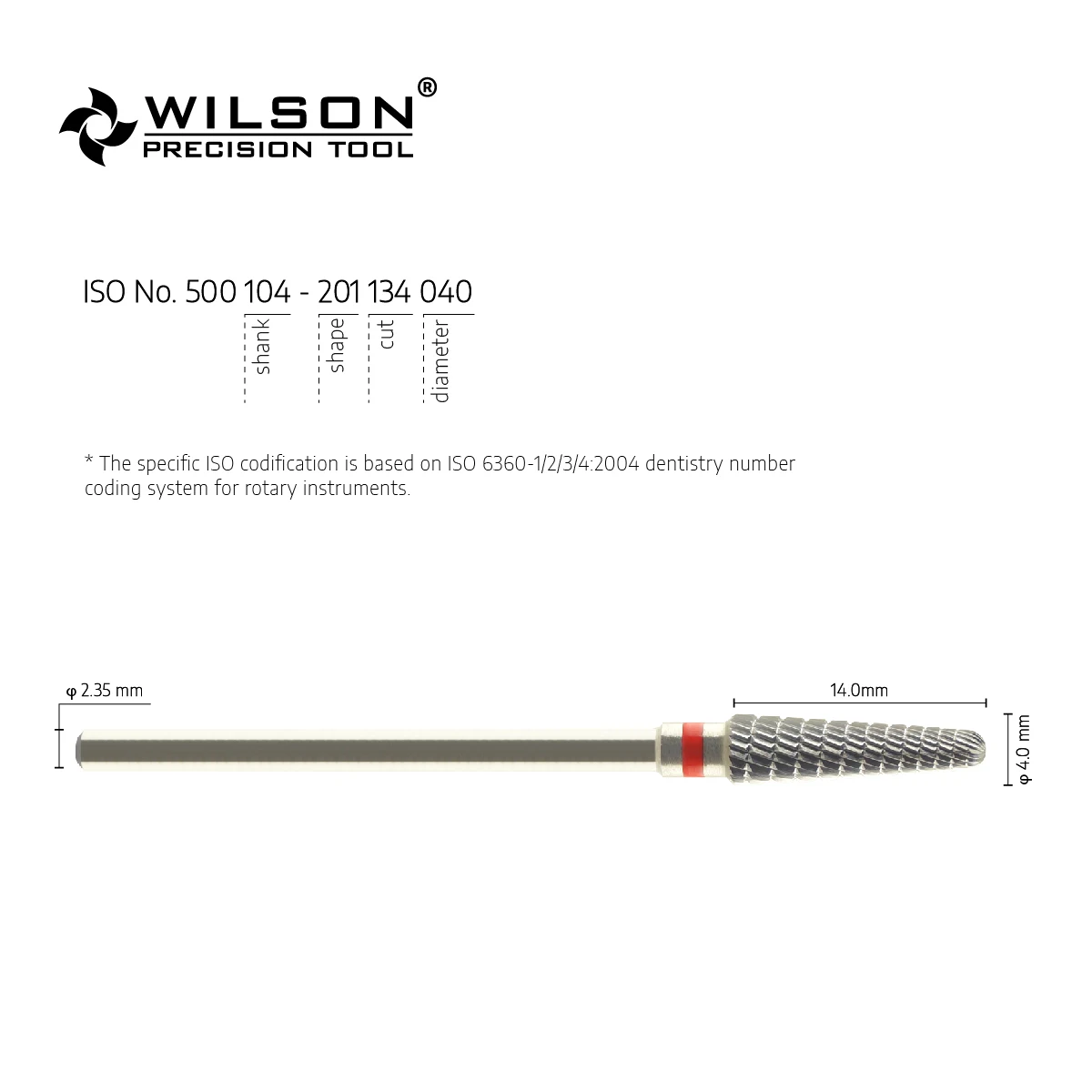 WilsonDental Burs 5001406 Pieza De Baja Velocidad Tungsten Carbide Dental Burs for Trimming Acrylic/Metal/Dental Cast Porcelain