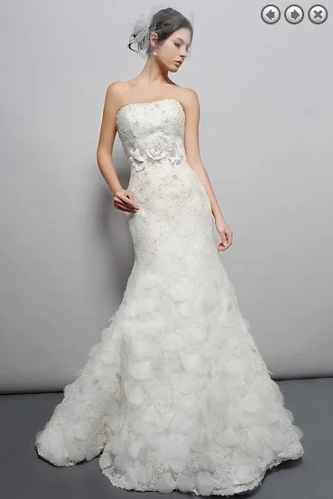 Vestido de novia largo de encaje con diseño floral, vestido de novia blanco de talla grande, elegante y sexy, Envío Gratis, 2016