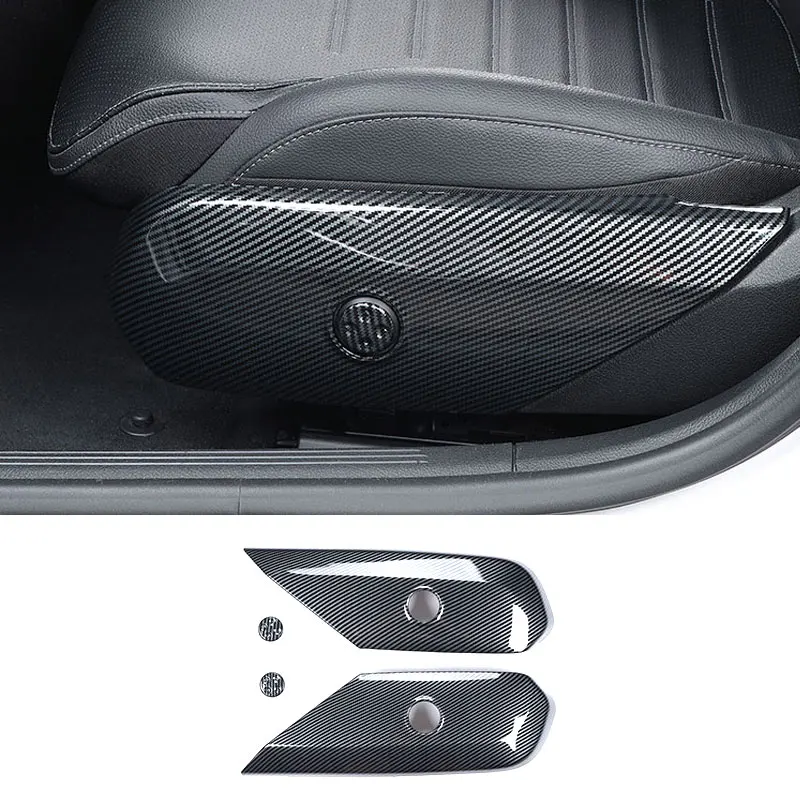 For Mercedes Benz C E GLC Class W206 X254 W214 Carbon Fibre Car Seat Panel Cover Interior Decoration Modification Accessories