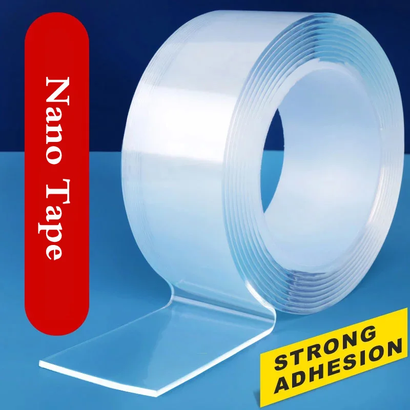 1M/5M Good Transparent Double Sided Tape Nano Self-Adhesive Tape No Trace Reusable Tape Glue Sticker for Car Kitchen Bathroom