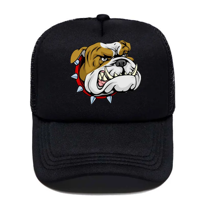 2020 New bully bulldog funny Print Baseball Cap Casual Men Women Parent-child Hats Mesh Visor Outdoor Adjustable Sun Hat