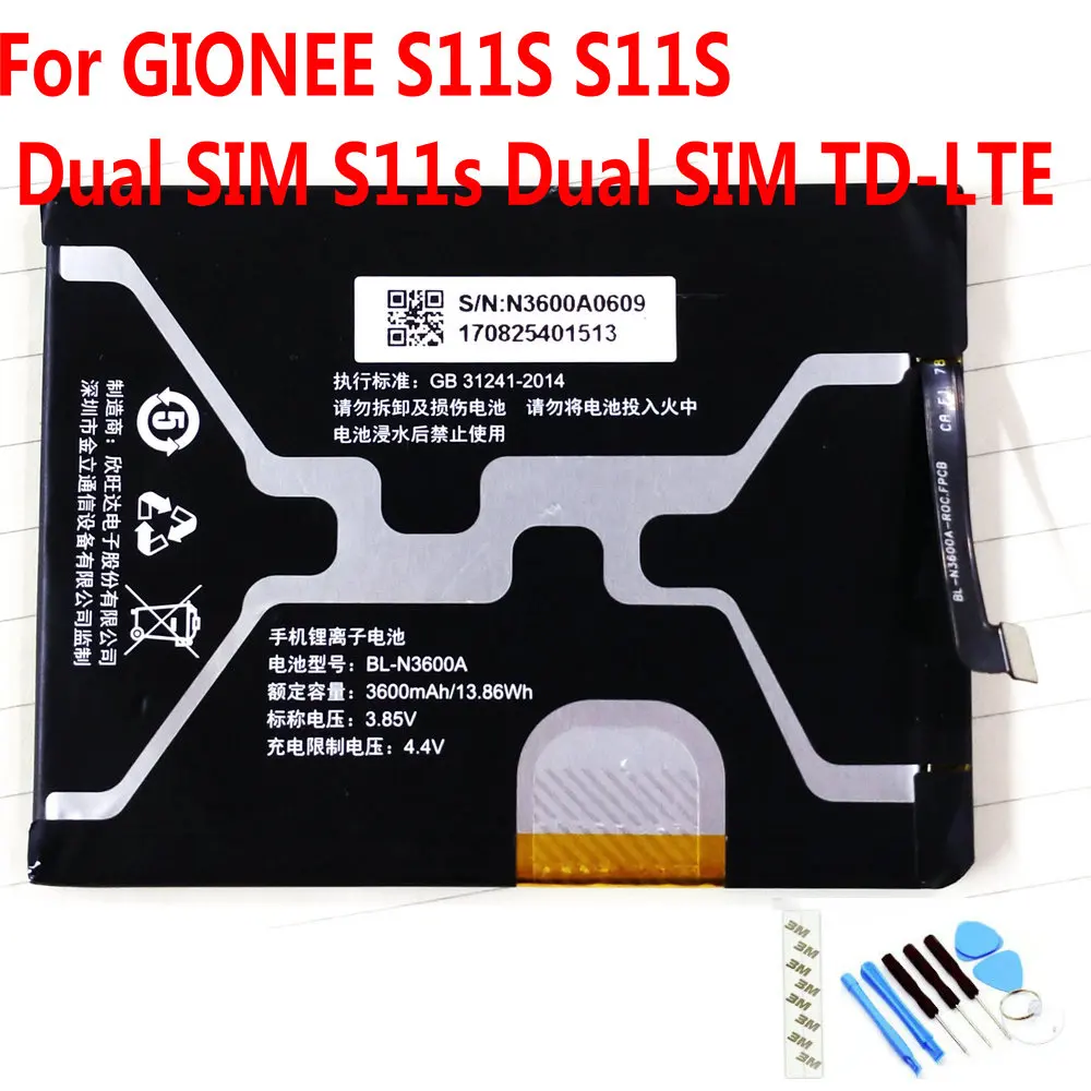 NEW Original 3600mAh BL-N3600A battery For GIONEE S11S S11S Dual SIM S11S Dual SIM TD-LTE Mobile phone