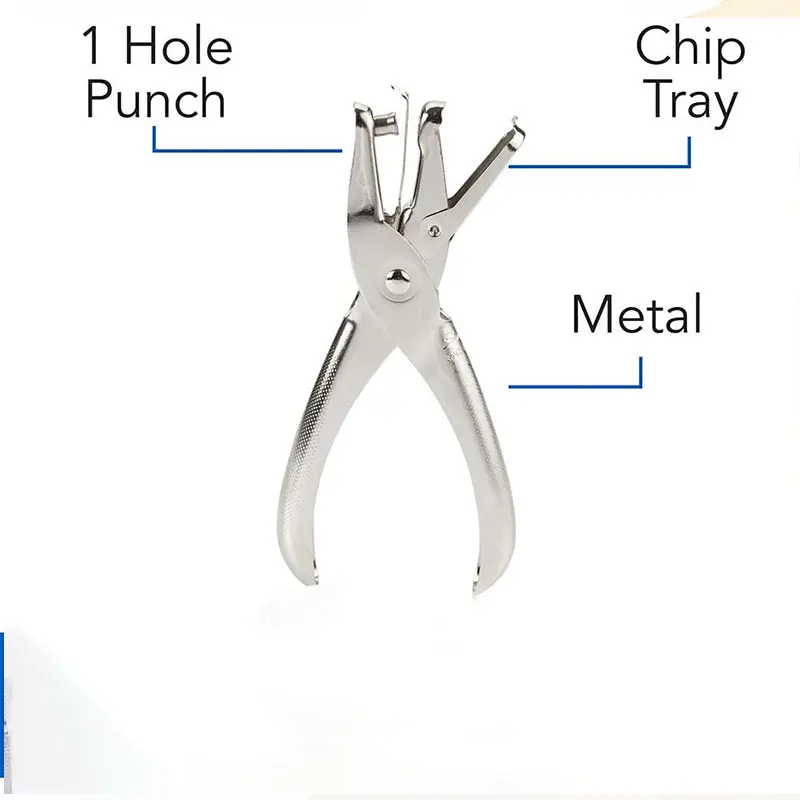 Imagem -02 - Alicate de Perfuração de Papel com Capa de Couro Tamanhos mm Único Furo Metal Portátil Faça Você Mesmo Artesanato Material de Escritório Escola