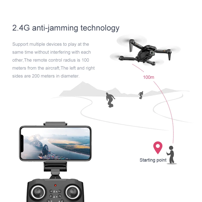 2020 XT6 drone 4k with camera hd 1080P drones mini  FPV WIF droni drony selfie dron Dual camera drone quadcopter fixed height