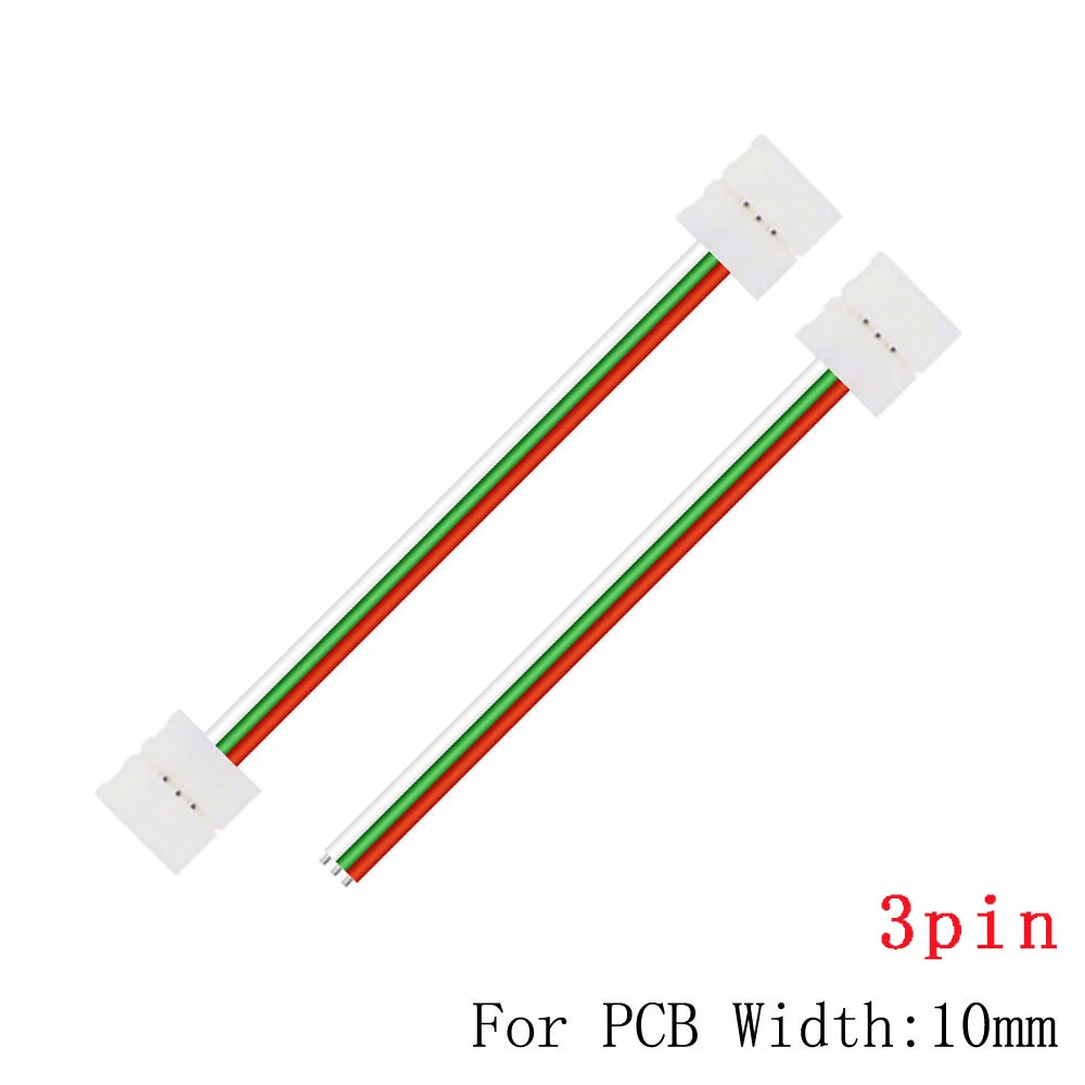 LED Connector Double Clip Connector Cable 2/3/4/5Pin For 3528 WS2811 WS2812 5050 RGB RGBW RGBWW LED Strip Light 5-50Pcs image 3