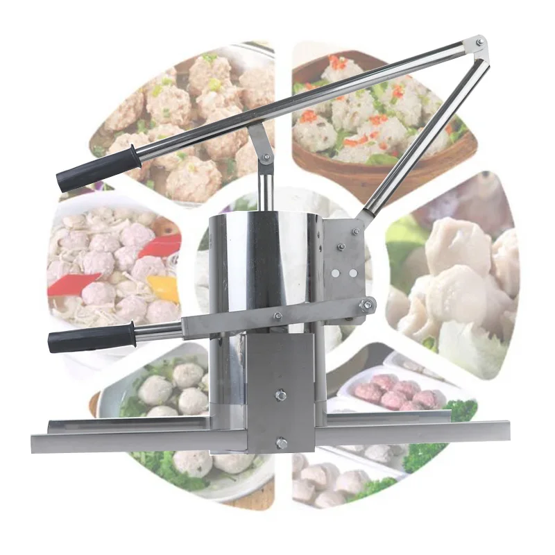 Thương Mại Phổ Biến Tay Áp Cá Bóng Máy/Hướng Dẫn Sử Dụng Rau Củ Quả Bóng Máy Đùn Bằng Tay Thịt Viên Máy