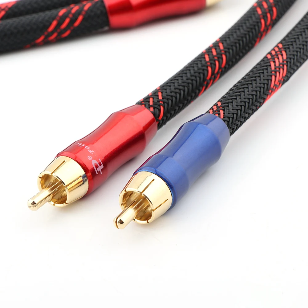 X401 YTER 99,9998% OCC Kupfer RCA-Kabel, Hochleistungs-Premium-Hi-Fi-Audio 2RCA zu 2RCA Verbindungskabel – Detail 4