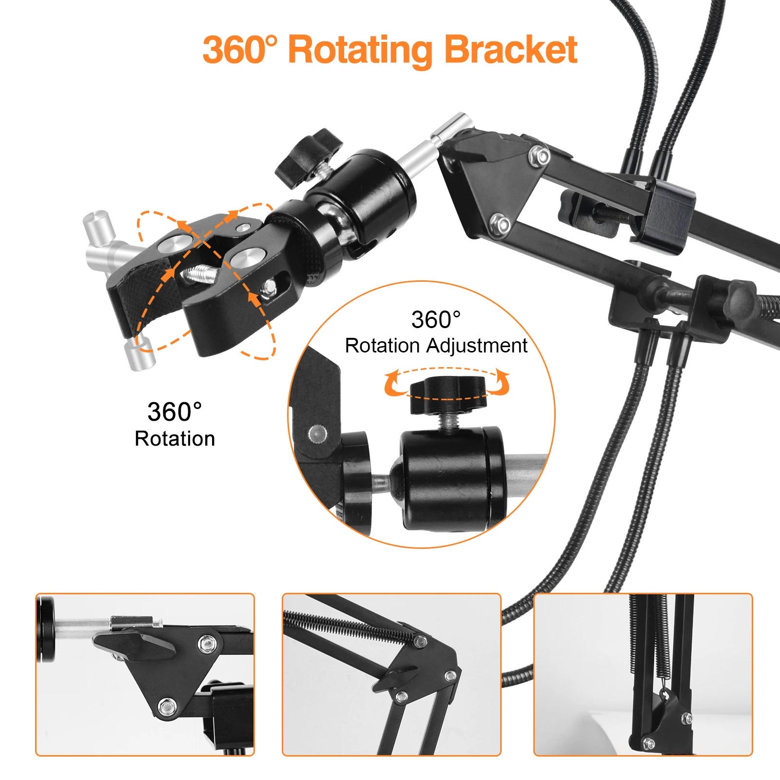 NEWACALOX 360° Rotatable PCB Motherboard Fixture Hair Dryer Holder Third Soldering Helping Hands Heat Gun Bracket Welding Tool