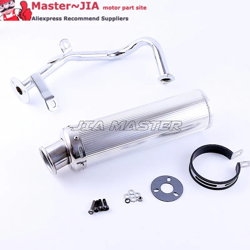 GY6 50 80 Scooter Performance Exhaust full System Gy6 50cc 137qma 139qmb engine Chinese Scooter Parts