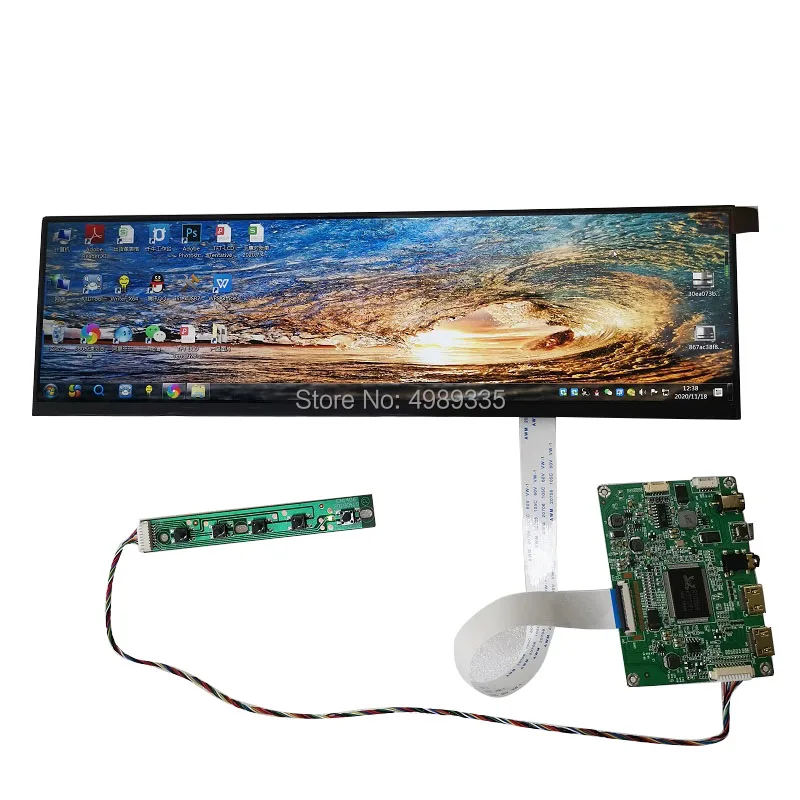 12.6 inch cut bar screen display module kit HDMI1920X515 full viewing angle advertising display panel