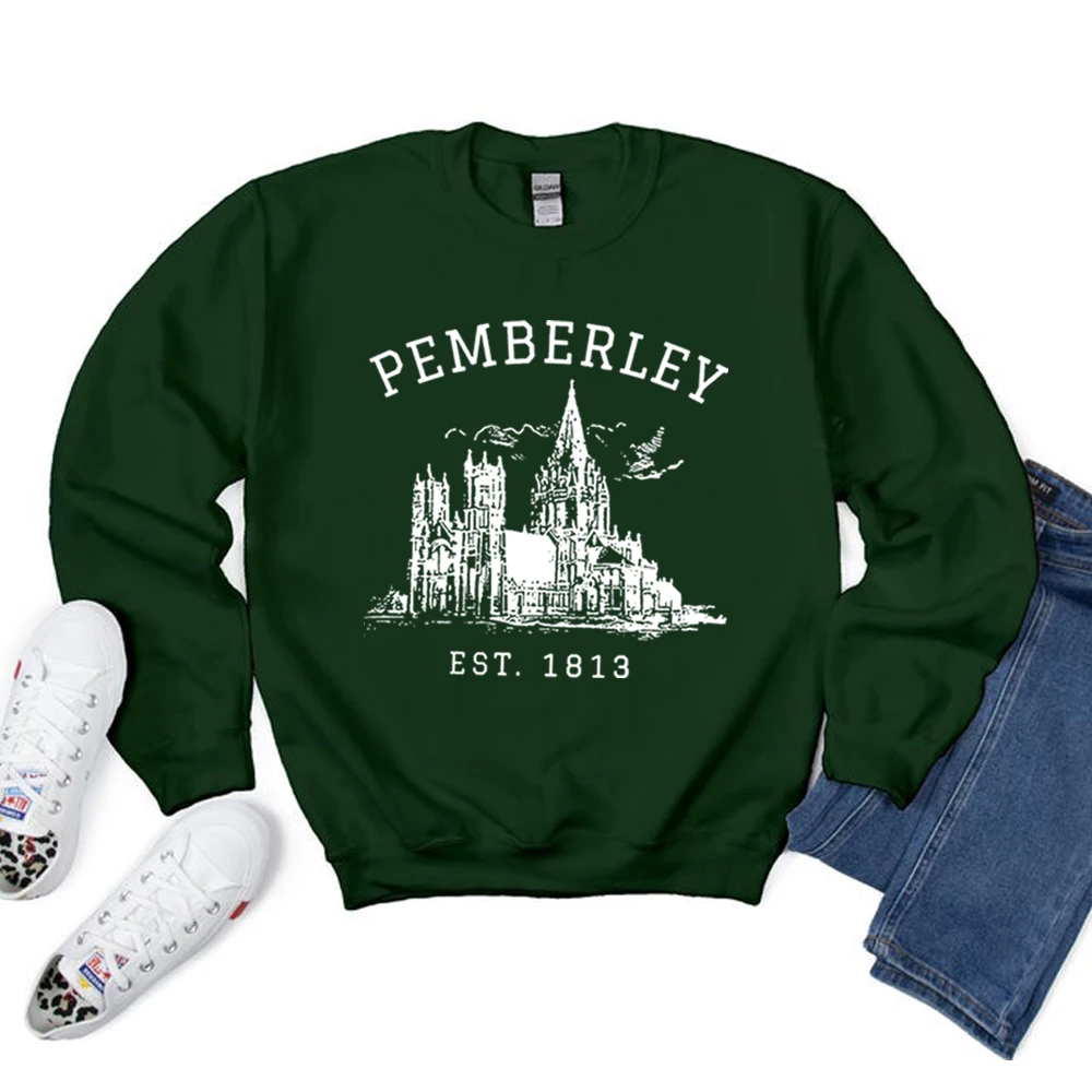 Pemberley 1813 Sweatshirt Unisex Jane Austen Shirt Pride and Prejudice Shirt Bookish Sweatshirt Graphic Tee Jane Austen Gifts