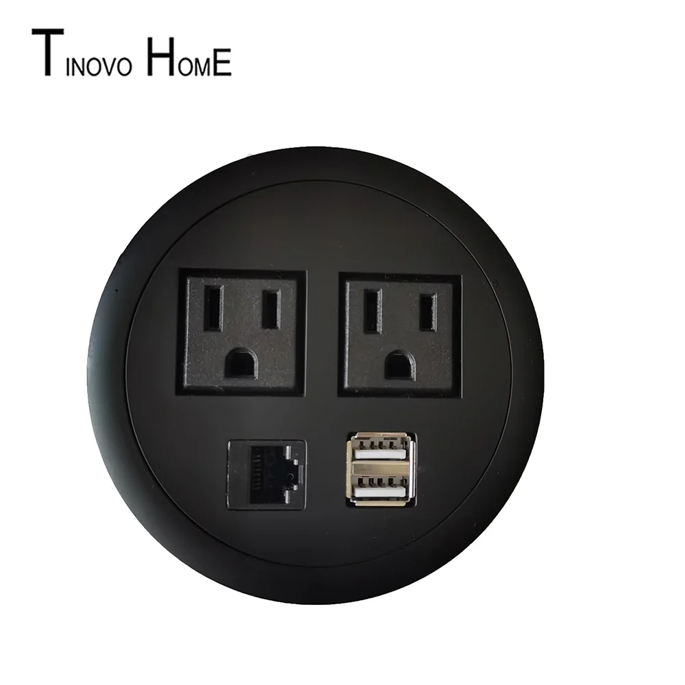 Desktop socket/mini socket for office meeting/2 American standard with network USB charging interface