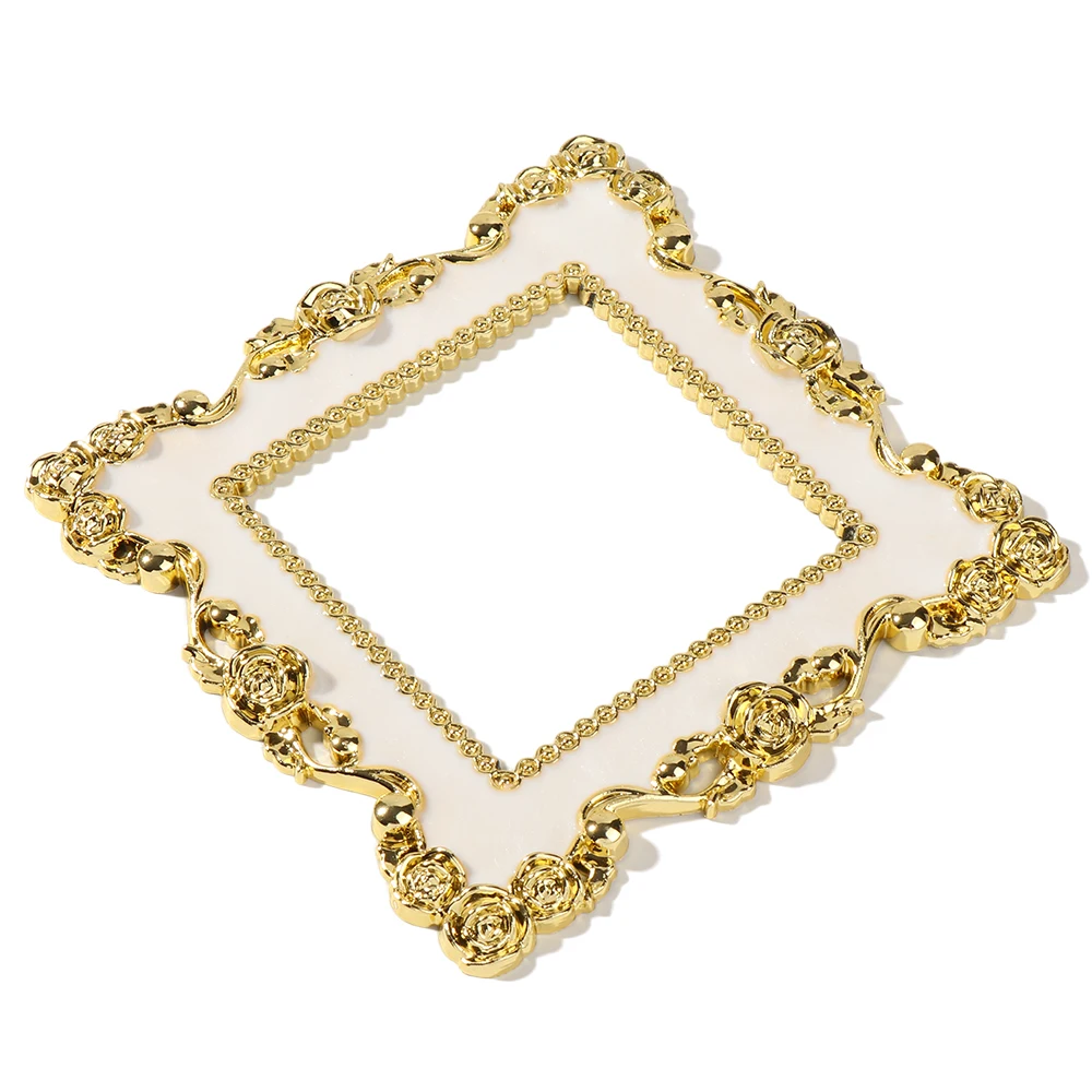 Rose Edge Single and Double Gold Silver Surround  Frame Light Switch Cover Home Decor Wall Sticker