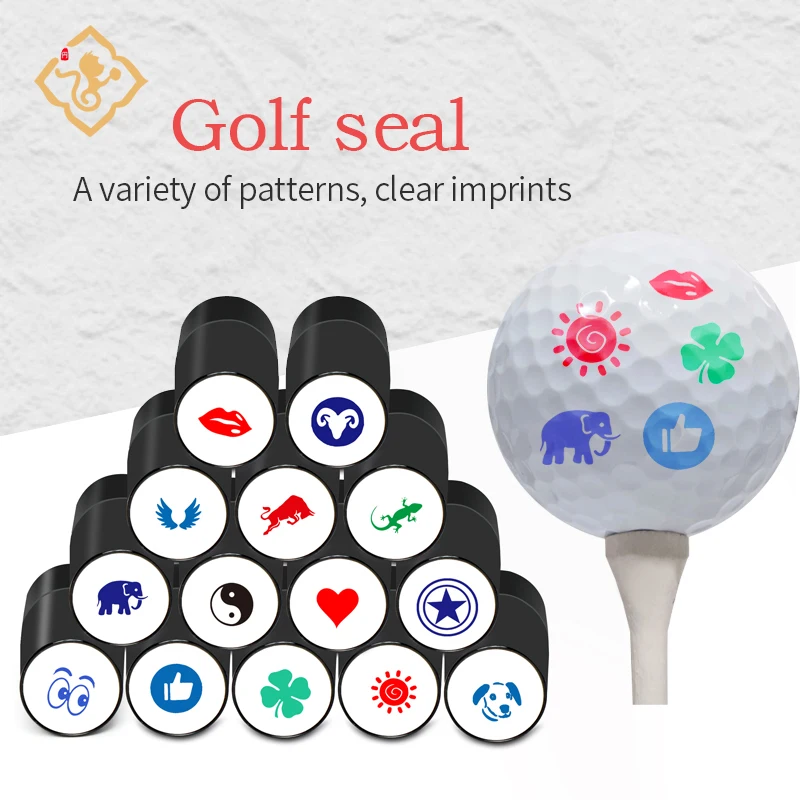 New Golf Ball Stamper Stamp Marker Impression Seal Quick-dry Plastic Multicolors Golf adis Accessories Symbol For Golfer Gift