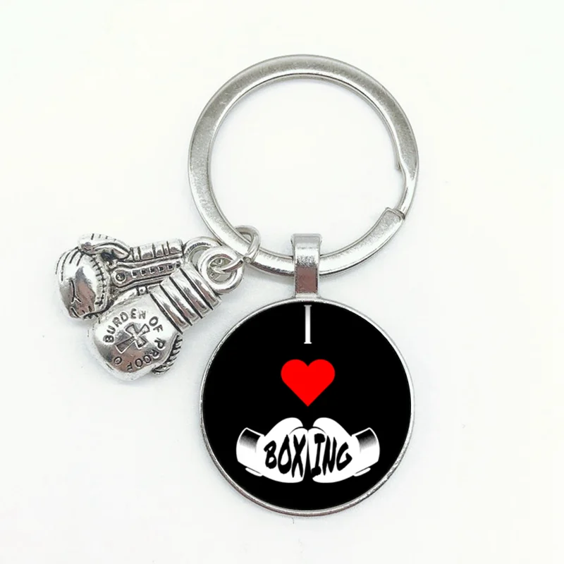 

Popular New I Love Boxing Keychain Boxing Gloves High Quality Pendant Keychain Memorial Boxer Gift Jewelry