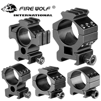 Scope Mount 30Mm Ring Heavy Duty Low Profile 6 Bolts 20Mm  Picatinny Rail W/ Hex Wrench for M16 Gun Lasers Flashlights