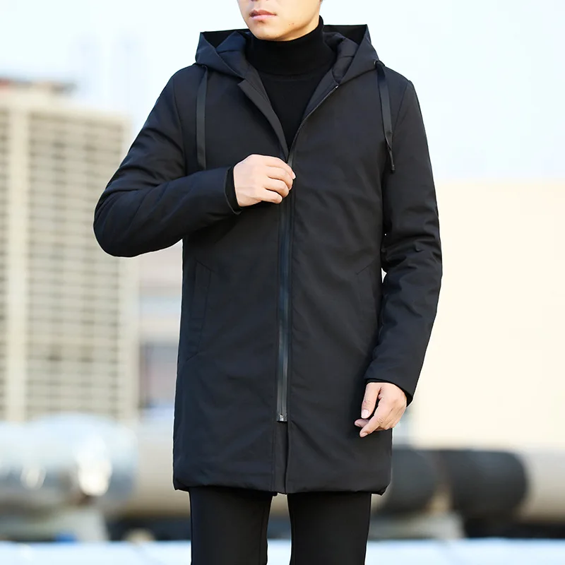 Men Jackets Autumn Winter Men's Trench Coat Men Casual Thicken Warm Hooded Jacket Male Windbreaker Outerwear  Man coat  Size 6XL