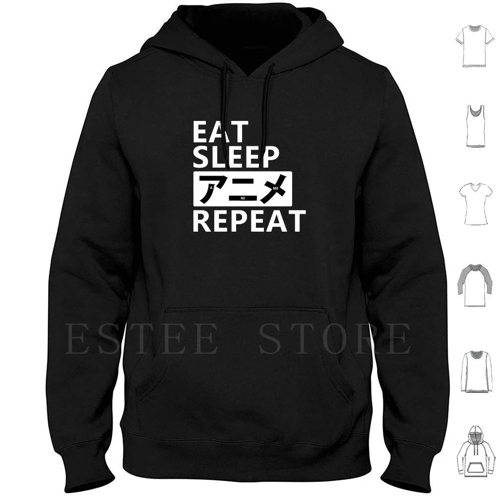 Eat , Sleep , Repeat : Anime Hoodies Long Sleeve Eat Sleep Repeat Anime Sakura Sasuke Bleach Ghost In The Shell Genji