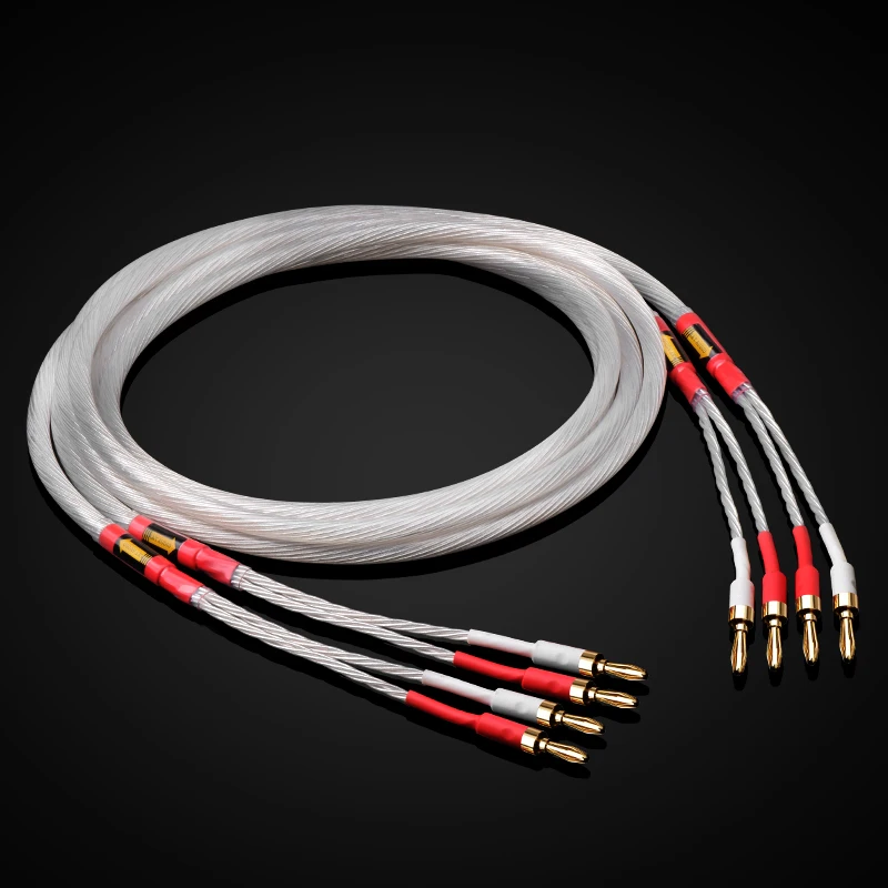 ATAUDIO ein paar hifi lautsprecher kabel hohe qualität silber-überzogene lautsprecher draht für verbinden verstärker und lautsprecher