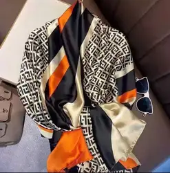 Kadınlar 180*90cm moda güzel yumuşak ipek eşarplar kadın Lady şal başörtüsü Wrap fular Bandanna susturucu plaj Pareo