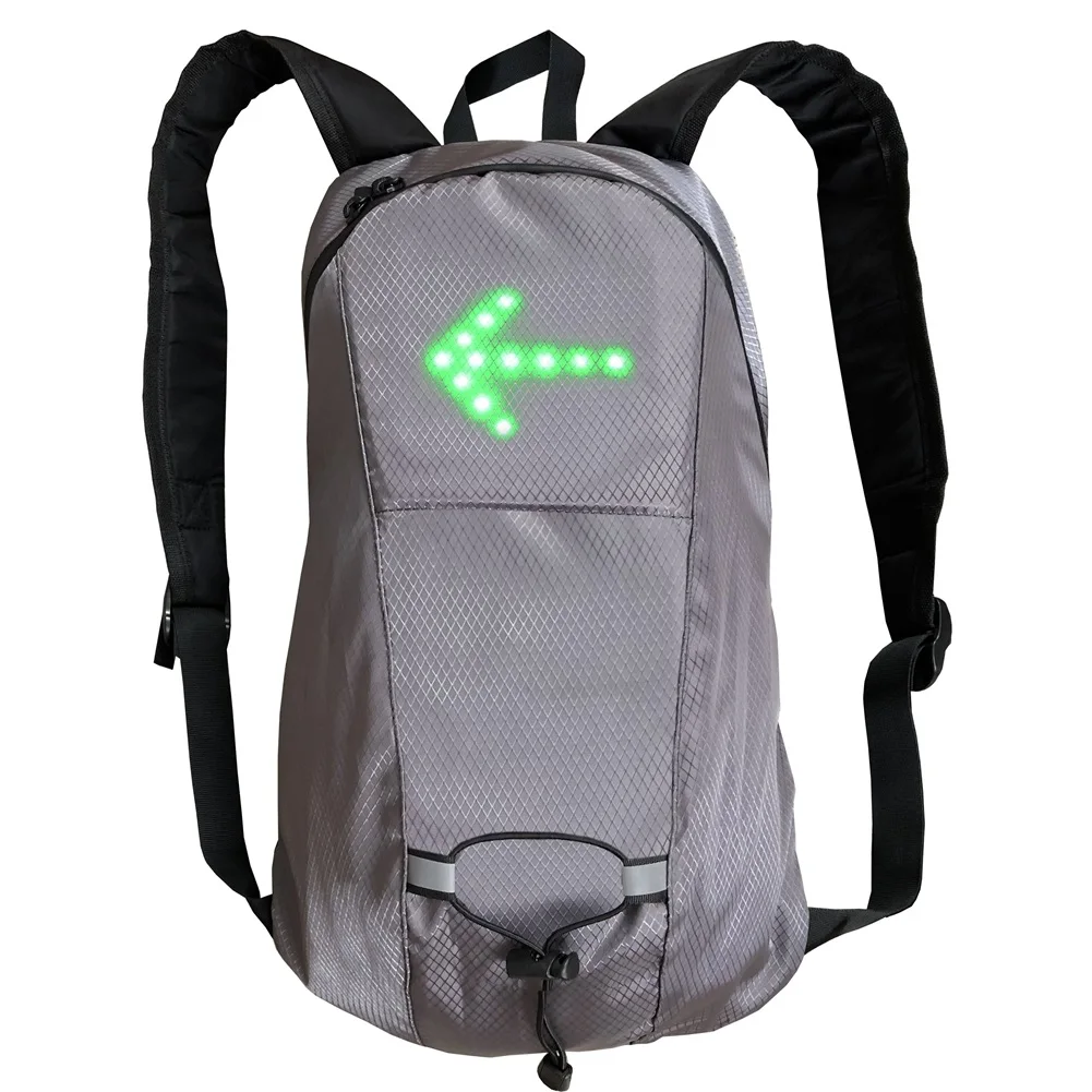 15L LED Turn Signal Light Backpack Wireless Retmote Control Safey Turn Signal Light Backpack Night Warning Light Riding bag