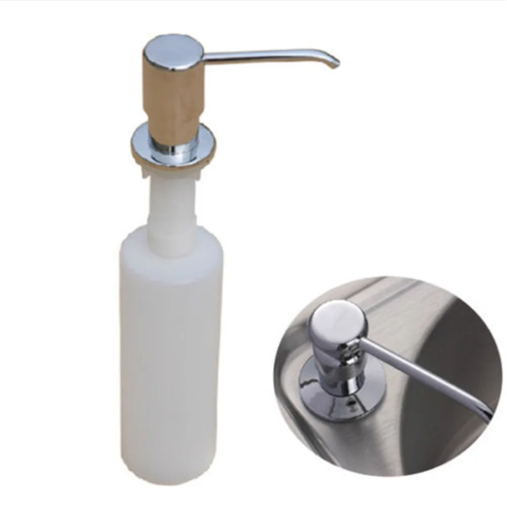 Dispensador de jabón para fregadero de cocina, botella de plástico ABS con bomba de loción integrada para baño y cocina, organizador de jabón