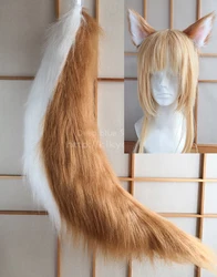 Game Genshin Impact Gorou Cosplay Simulation Plush Fox Ears Tail Anime Coaplay Costume Prop Party Halloween