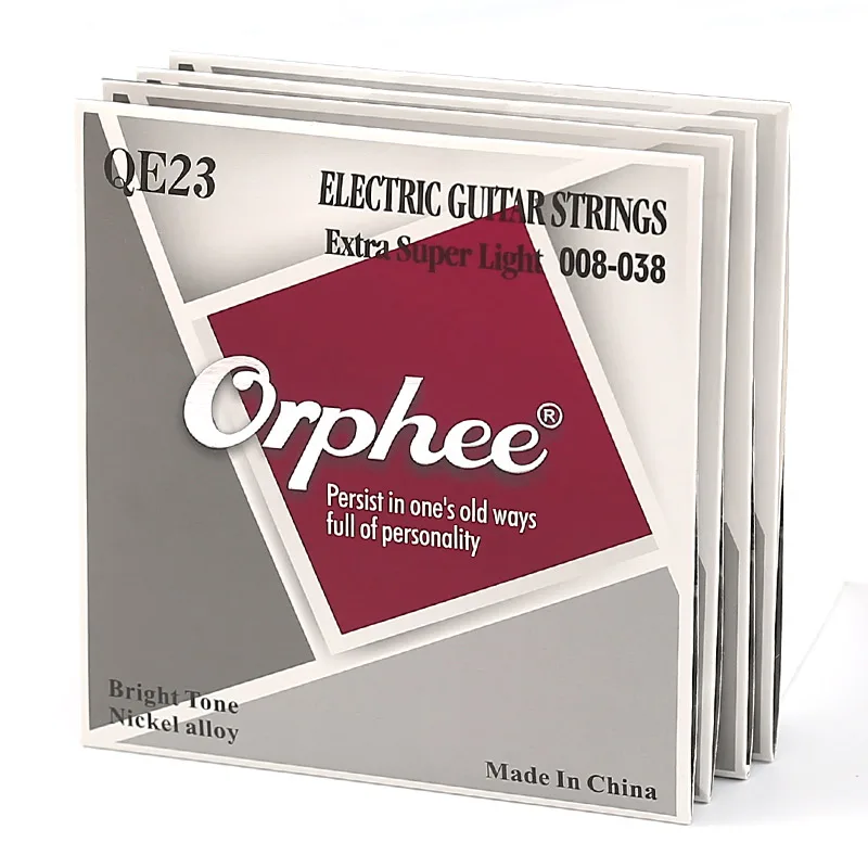 Orphee Strings for Electric Guitar  QE Series Ni-plated Steel Core Alloy Windings Anti-rust Coated  Guitar Accessories