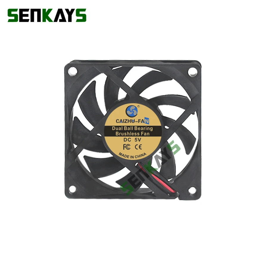 Dual Ball Bearing 7015 70MM 70*70*15MM DC 5V 12V 24V Ultra-thin USB Cooling Fan Comptuter CPU Cooling Fan Laptop Cooling Fan 2pi