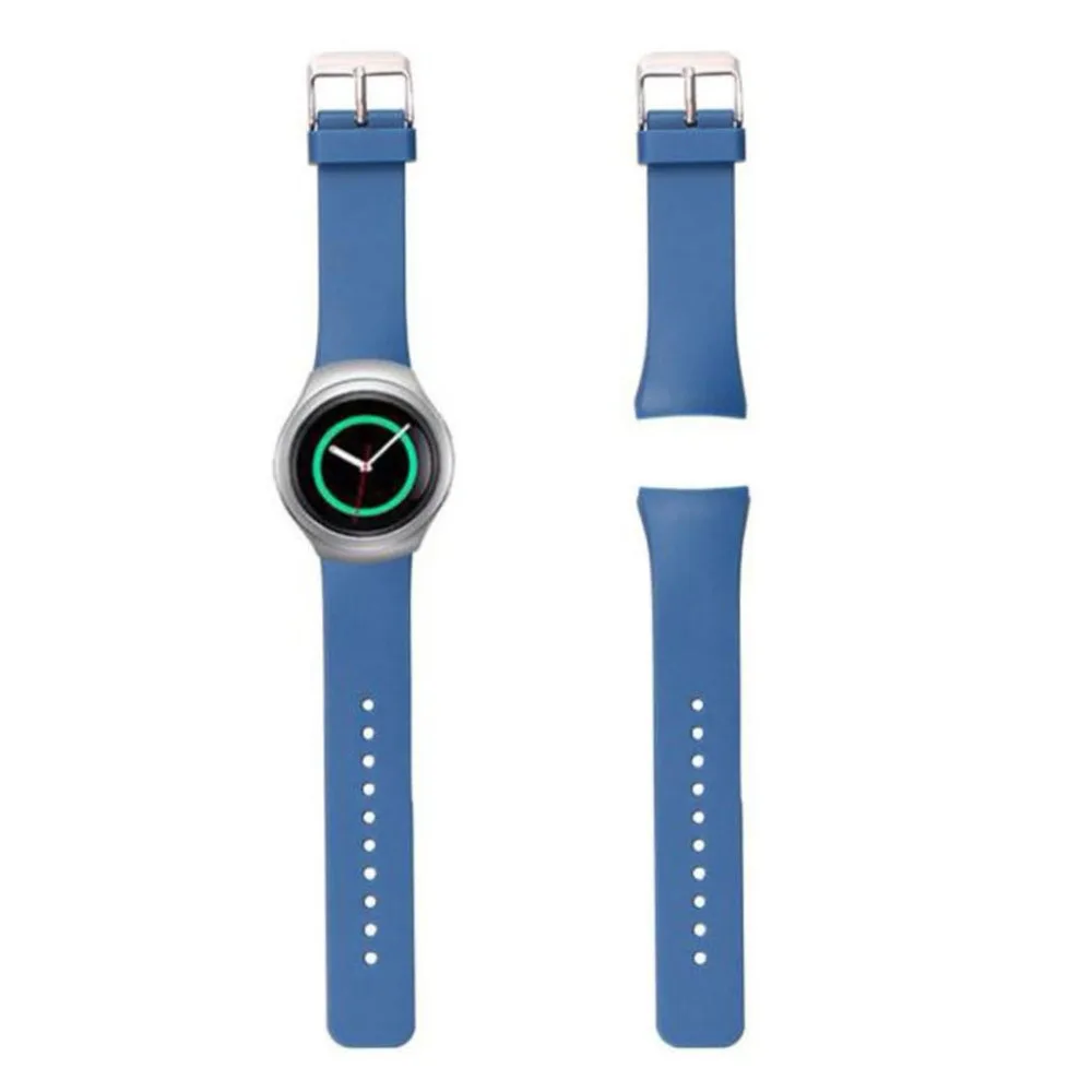 Sport wymiana Watchband dla Samsung Gear S2 R720 pasek silikonowe paski czystego koloru dla SM-R720 bransoletka Smartwatch Correa