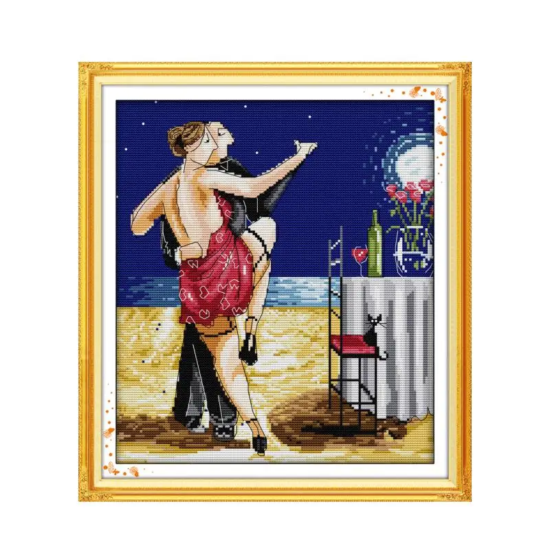 Tango cross stitch kit aida 14ct 11ct count printed canvas stitches embroidery DIY handmade needlework