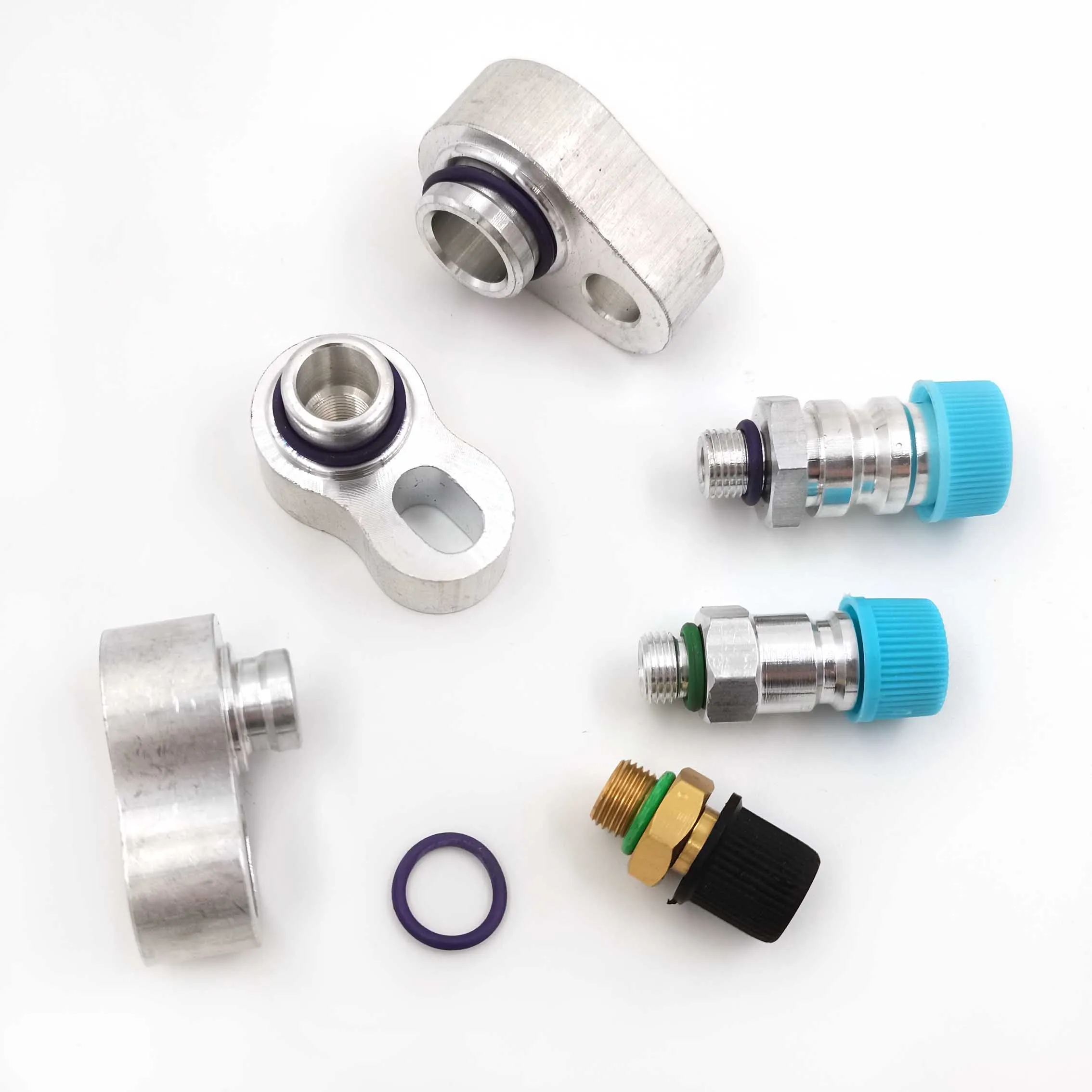1 Set Automotive Air Conditioning Compressor Leak Plug Connector Load Plate R12 1/2 5/8 3/4 Auto/Car A/C Compressor Repair Tools