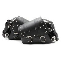 Alforja Universal de cuero PU para motocicleta, bolsas de equipaje para herramientas laterales, izquierda/derecha, para Honda/Suzuki/Kawasaki/Yamaha