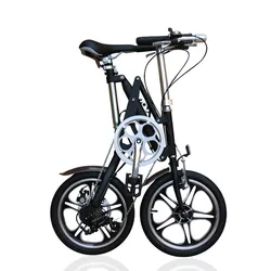 V/Disc Brake 14/16 Inch Ultra Light Aluminum Alloy Folding Bikes Bicycle Adult Portable Folding Pedal One Second Folding Bicycle