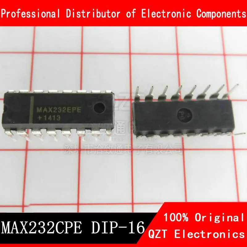 10PCS MAX232CPE DIP16 MAX232C DIP MAX232 DIP-16 MAX232EPE RS-232ไดรเวอร์/ตัวรับสัญญาณใหม่และต้นฉบับ