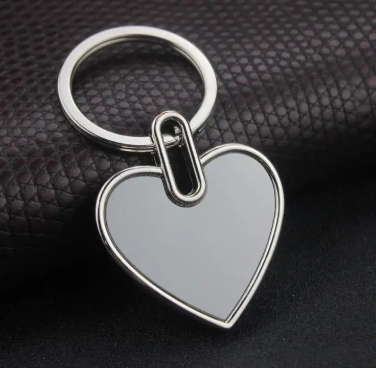 100PCS Private Custom Fashion Logo Anti-lost card Keychains Heart Round Personalized Keychain Hand laser Carved Car Keyring  SN