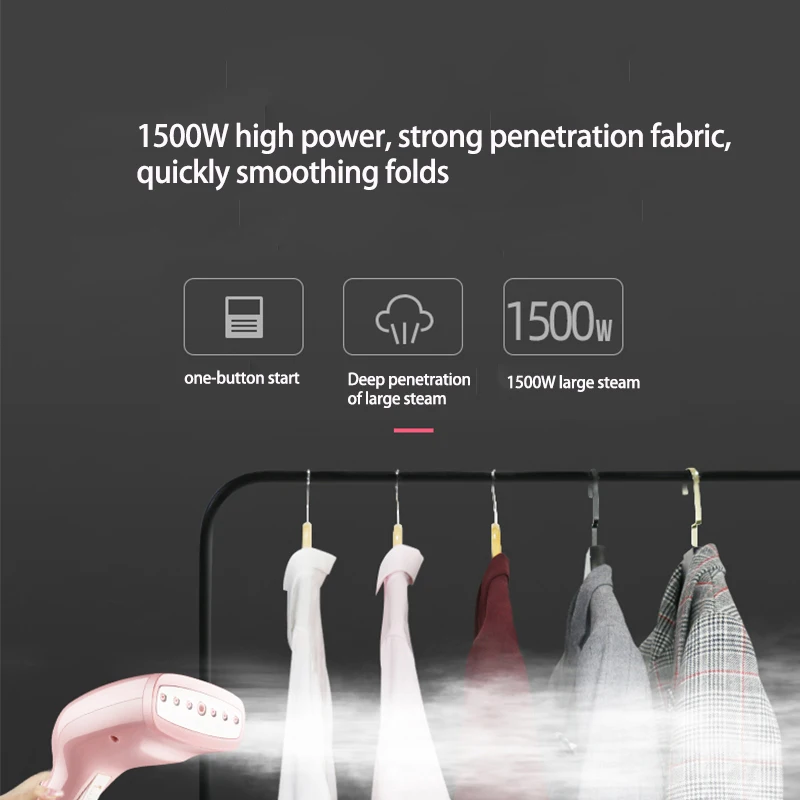 KONKA May Xông Hơi Hồng 1500W Ủi Máy Di Động 15 Giây Nhanh Nhiệt Lớn Hơi Nước Cho Gia Đình Kinh Doanh Du Lịch