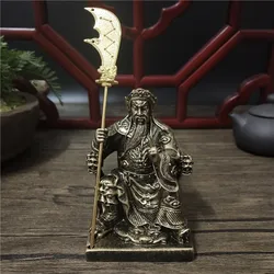 Bronze Color Guan Gong Buddha Statue Ornaments Home Decoration Chinese Feng Shui Big Buddha Sculpture Figurines Resin Crafts