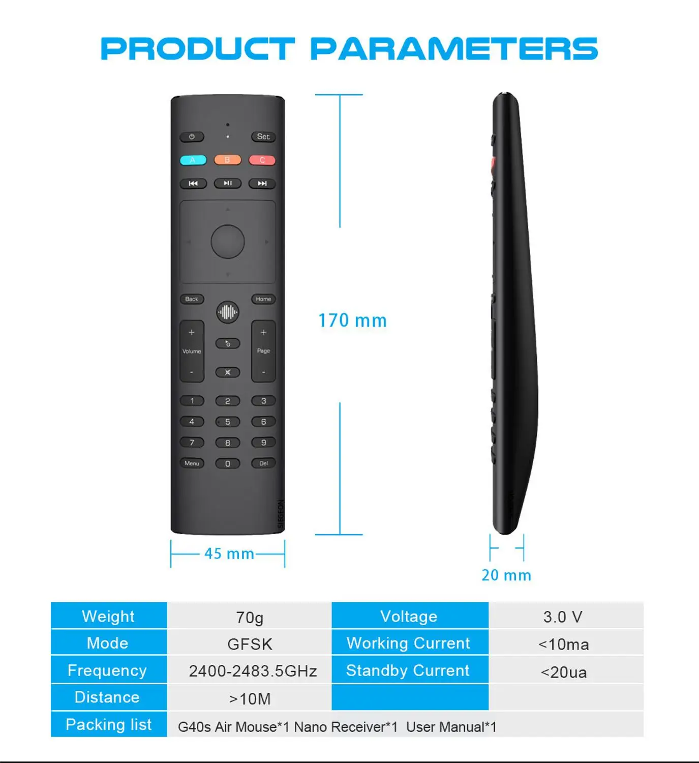 Najnowszy G40S Air Mouse Google mikrofon głosowy 2.4G bezprzewodowy 33 klawisze IR Learning G40 pilot zdalnego sterowania dla TV Box z androidem