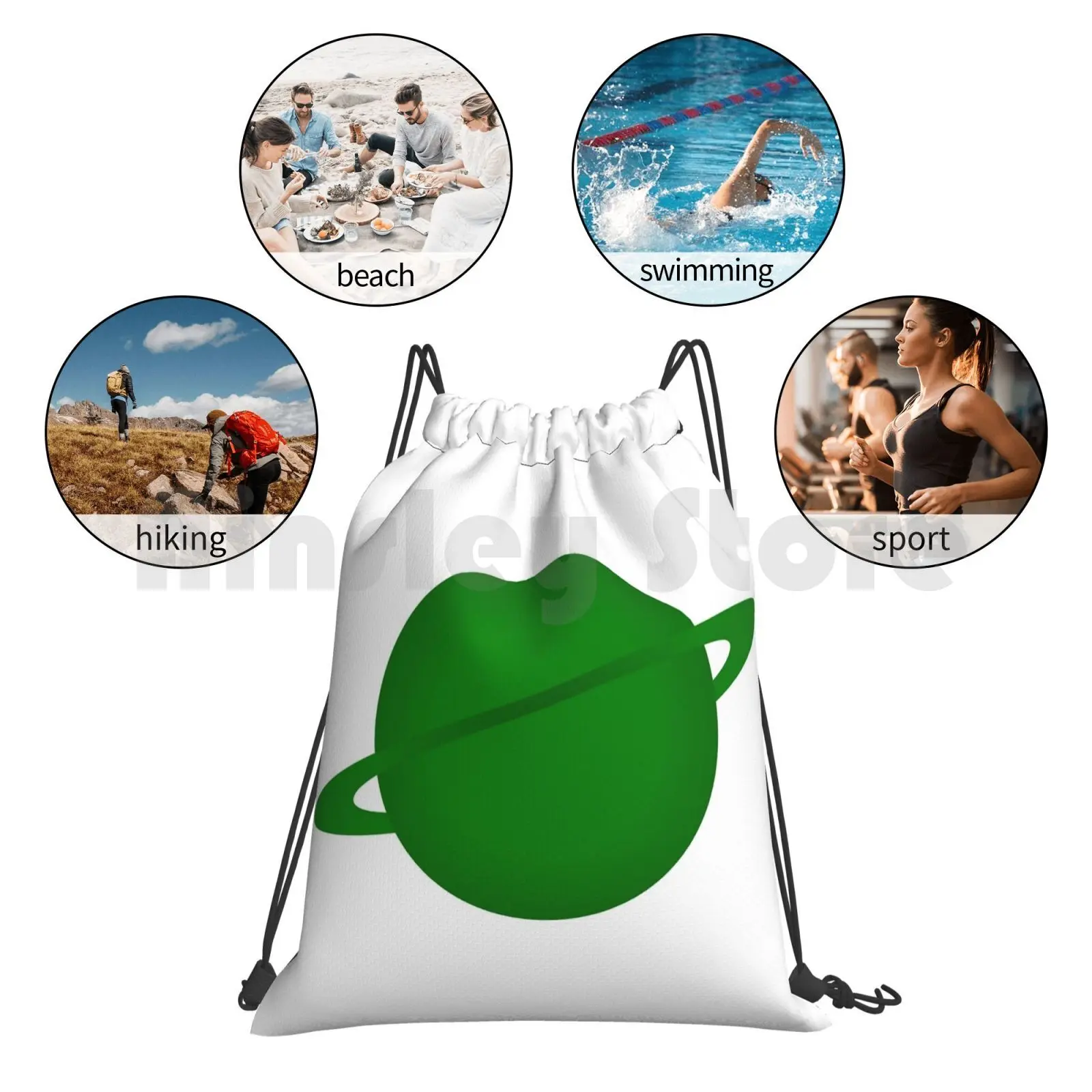 حقيبة ظهر برباط على شكل كوكب أخضر بحلقية، حقيبة رياضية مقاومة للماء، كوكب كوني، خيال علمي، الخيال العلمي، سيفي الخارق #6